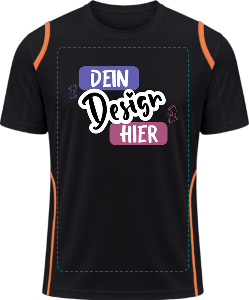 Schwarz / Leuchtendes Orange