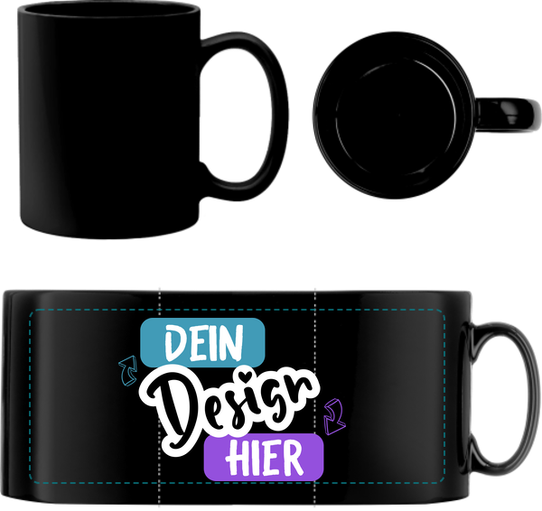 Schwarze Fototasse