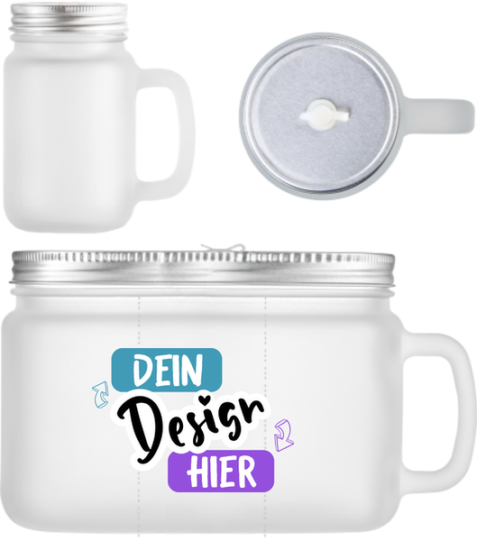 Milchglasbecher mit Ohr