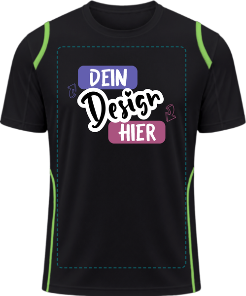 CoolTex Sportshirt - Trikot · Schwarz / Leuchtendes Limette