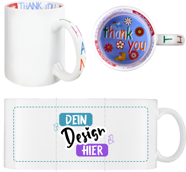 Tasse mit Motiv „Thank You“