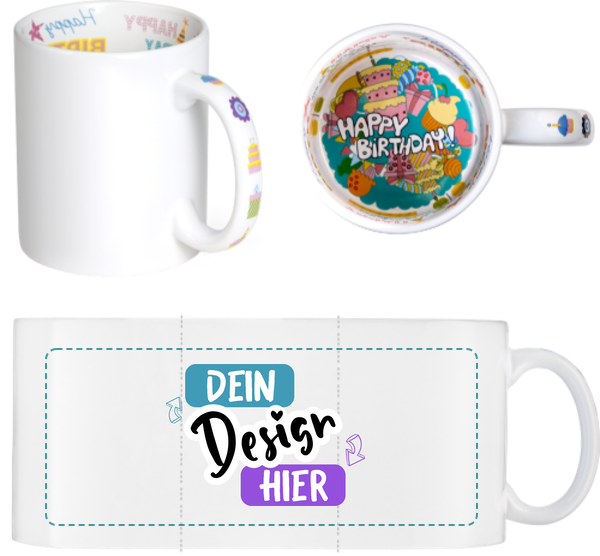 Tasse mit Motiv „Happy Birthday“